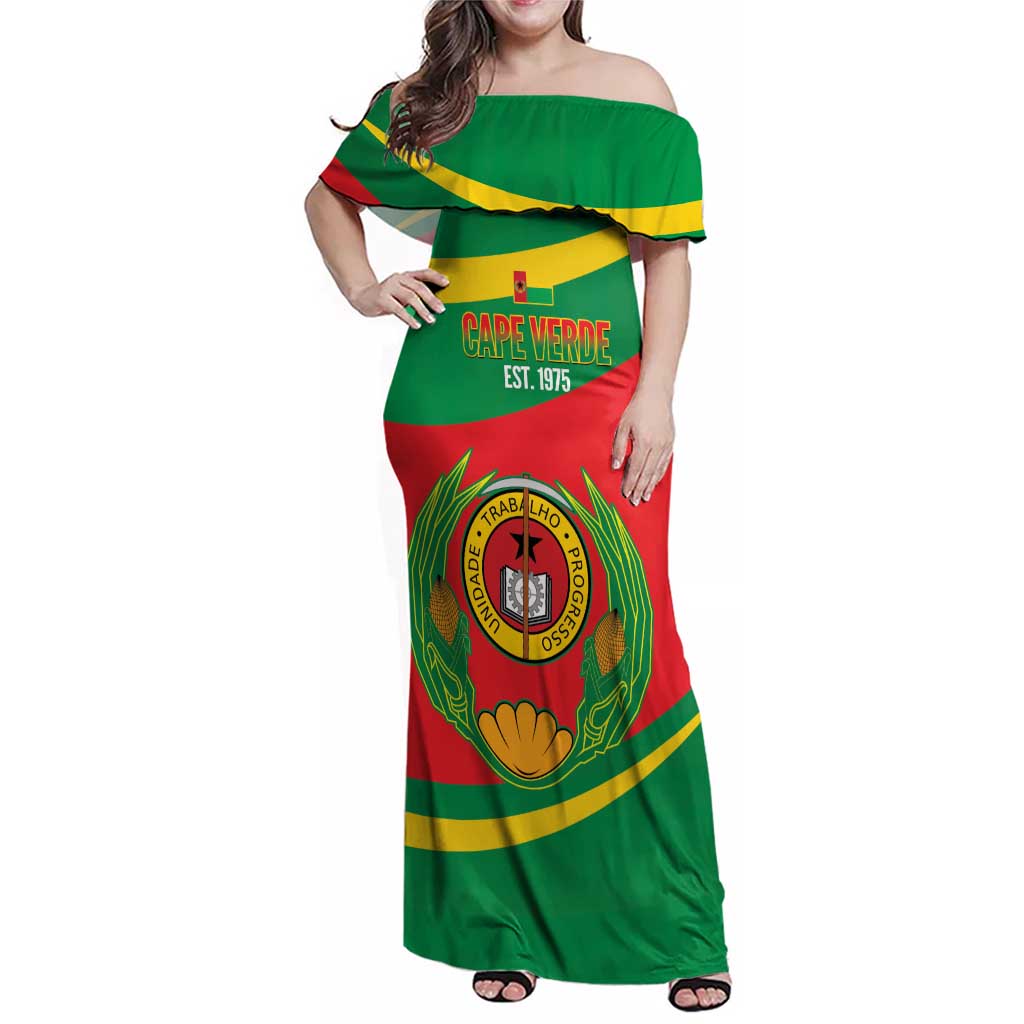 Cape Verde 1975-1992 Family Matching Off Shoulder Maxi Dress and Hawaiian Shirt Unidade Trabalho Progresso