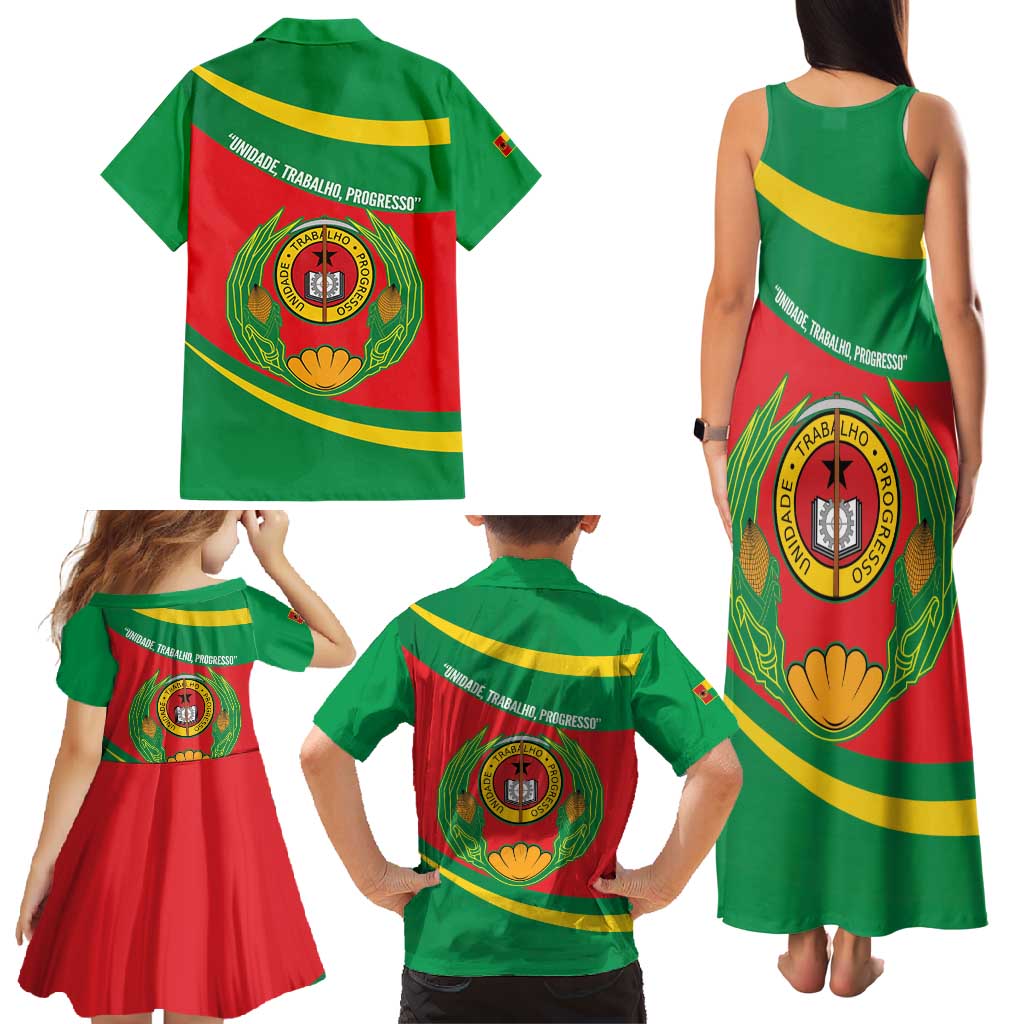 Cape Verde 1975-1992 Family Matching Tank Maxi Dress and Hawaiian Shirt Unidade Trabalho Progresso