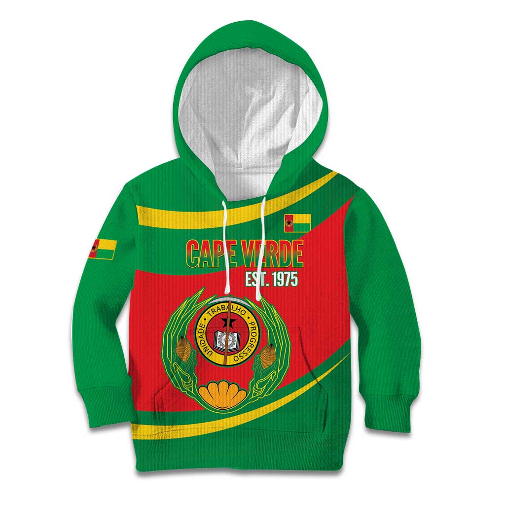Cape Verde 1975-1992 Kid Hoodie Unidade Trabalho Progresso