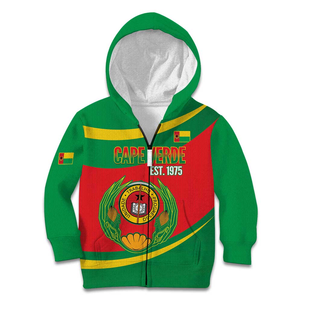 Cape Verde 1975-1992 Kid Hoodie Unidade Trabalho Progresso