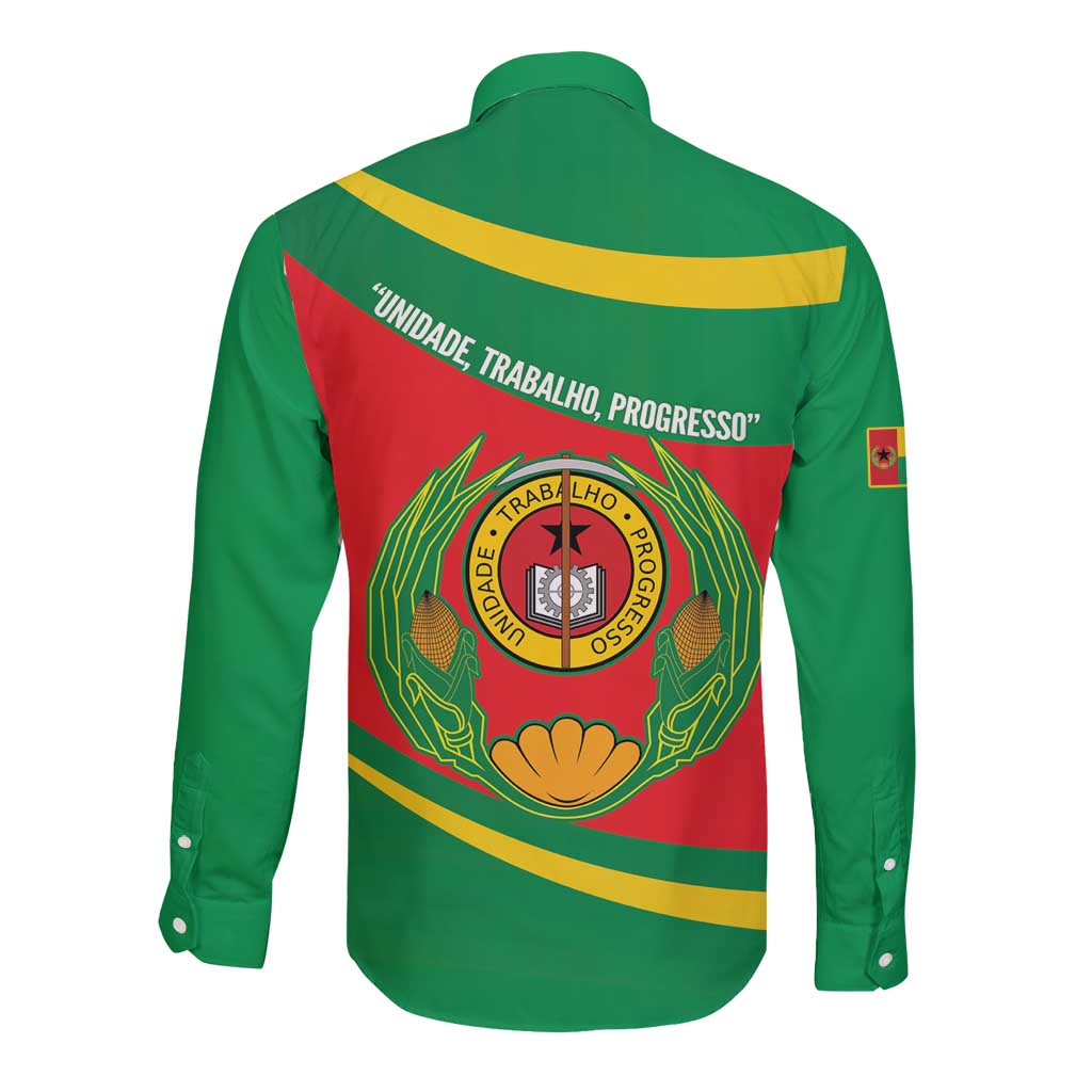 Cape Verde 1975-1992 Long Sleeve Button Shirt Unidade Trabalho Progresso