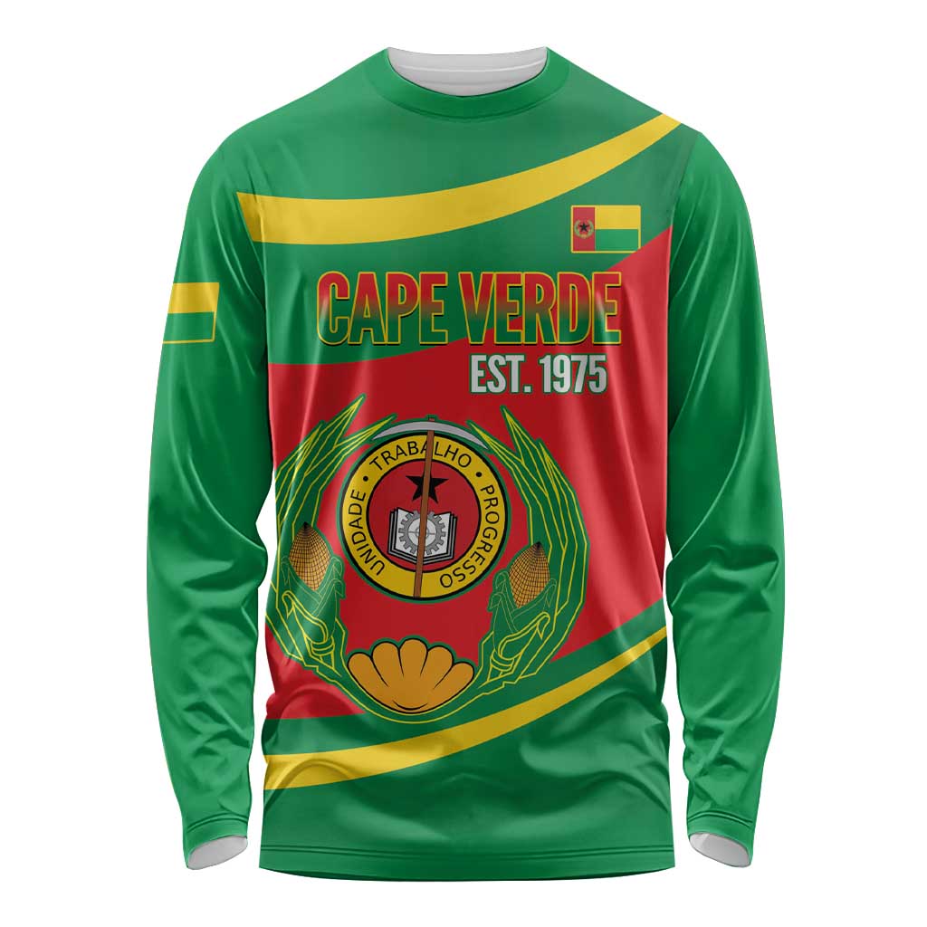 Cape Verde 1975-1992 Long Sleeve Shirt Unidade Trabalho Progresso