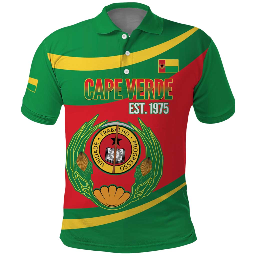 Cape Verde 1975-1992 Polo Shirt Unidade Trabalho Progresso
