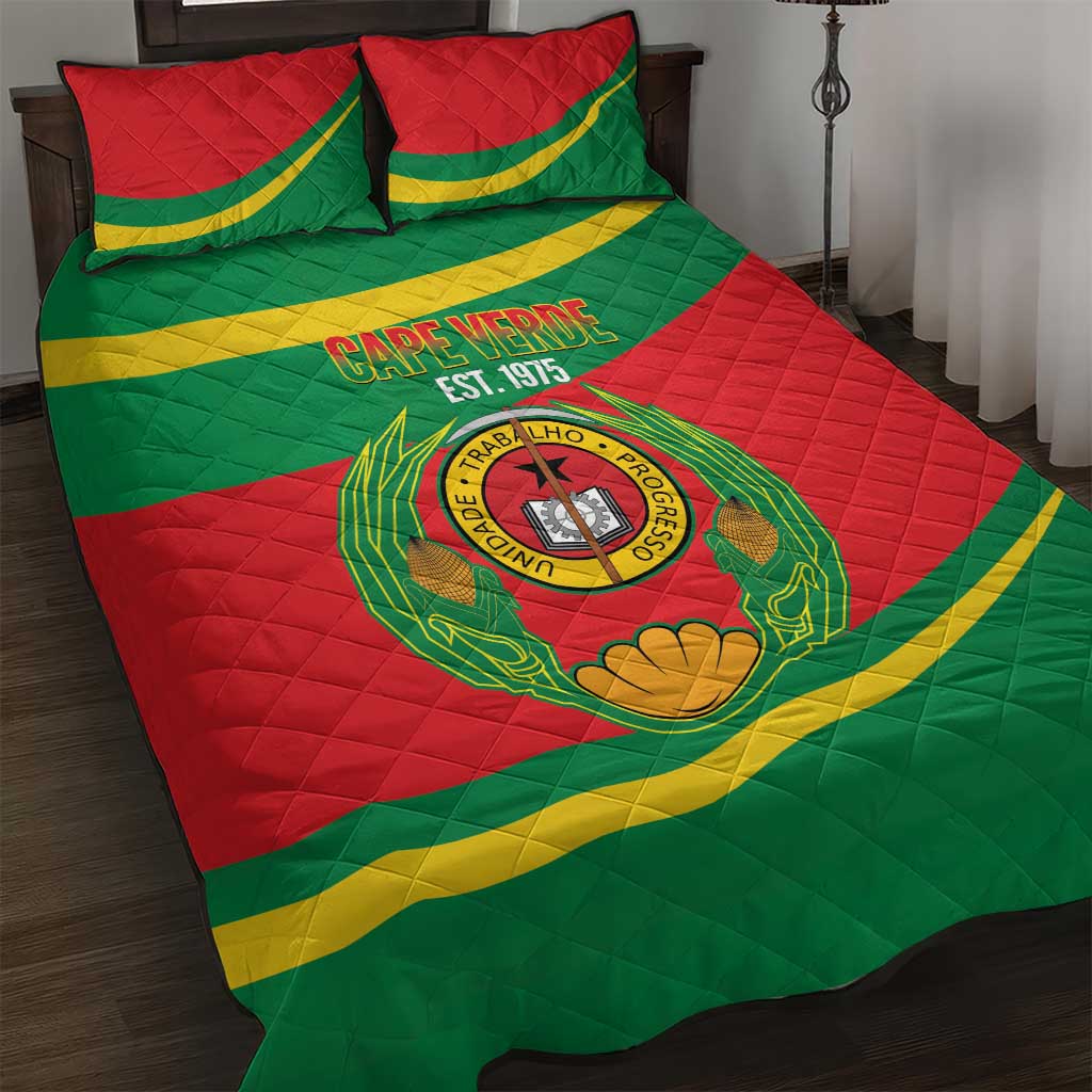 Cape Verde 1975-1992 Quilt Bed Set Unidade Trabalho Progresso