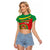 Cape Verde 1975-1992 Raglan Cropped T Shirt Unidade Trabalho Progresso