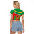 Cape Verde 1975-1992 Raglan Cropped T Shirt Unidade Trabalho Progresso