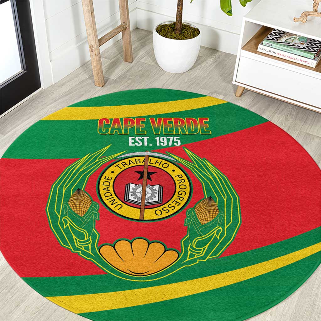 Cape Verde 1975-1992 Round Carpet Unidade Trabalho Progresso