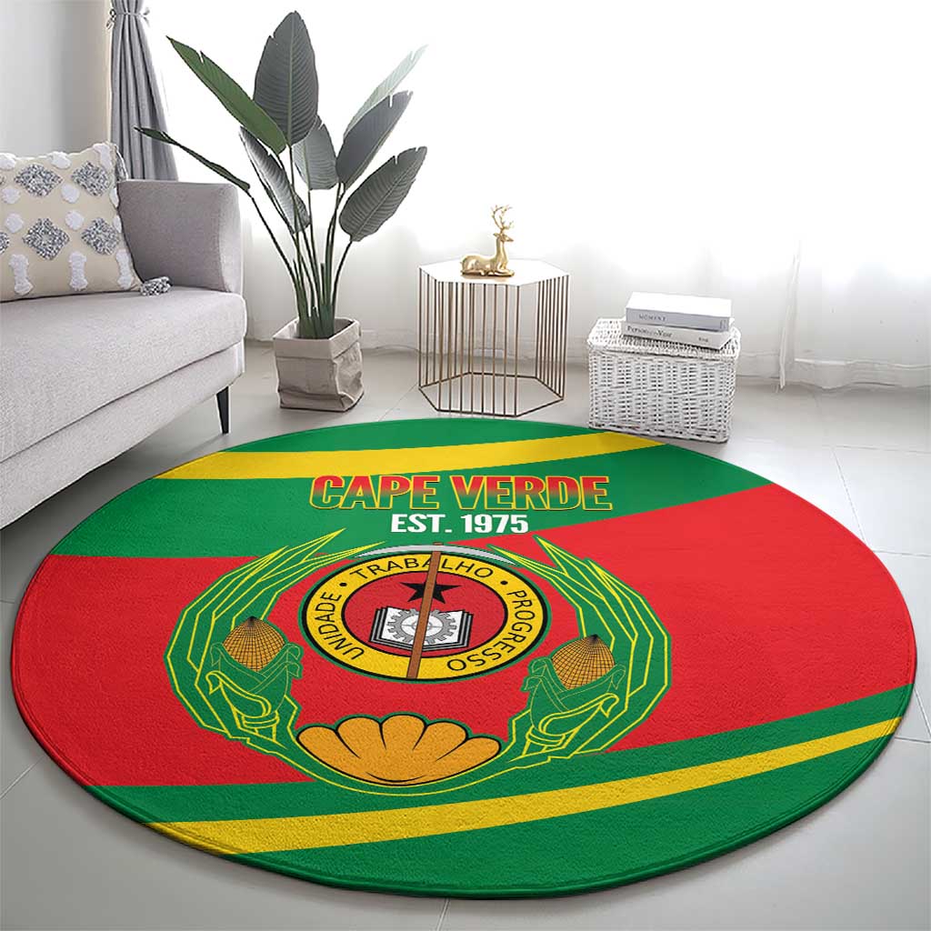 Cape Verde 1975-1992 Round Carpet Unidade Trabalho Progresso