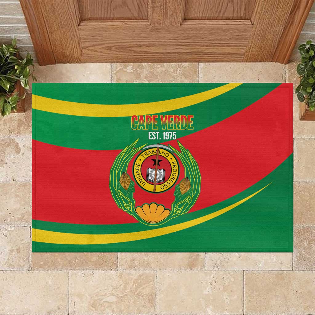 Cape Verde 1975-1992 Rubber Doormat Unidade Trabalho Progresso