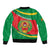 Cape Verde 1975-1992 Sleeve Zip Bomber Jacket Unidade Trabalho Progresso