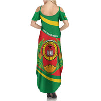 Cape Verde 1975-1992 Summer Maxi Dress Unidade Trabalho Progresso