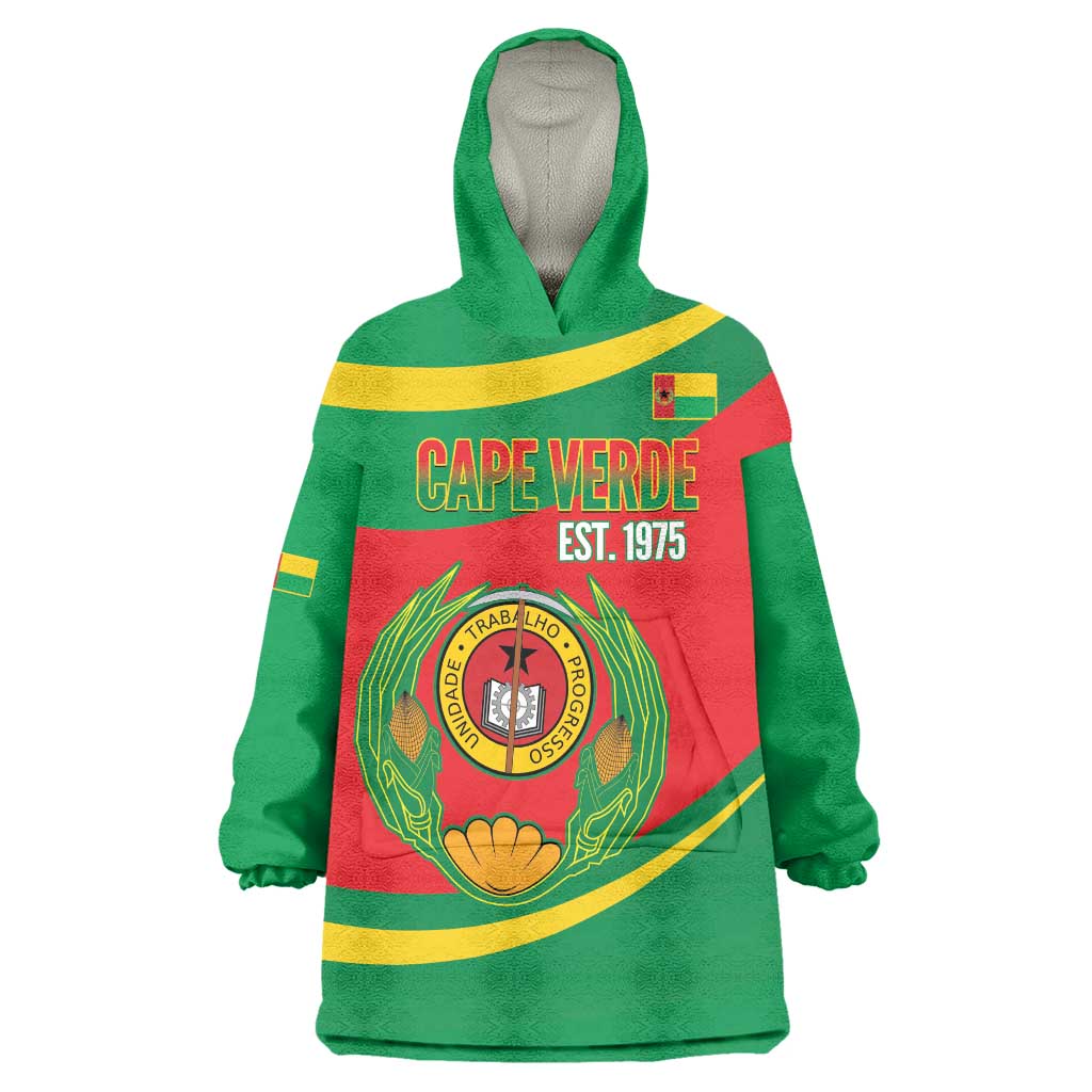Cape Verde 1975-1992 Wearable Blanket Hoodie Unidade Trabalho Progresso