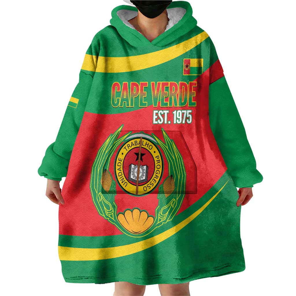 Cape Verde 1975-1992 Wearable Blanket Hoodie Unidade Trabalho Progresso