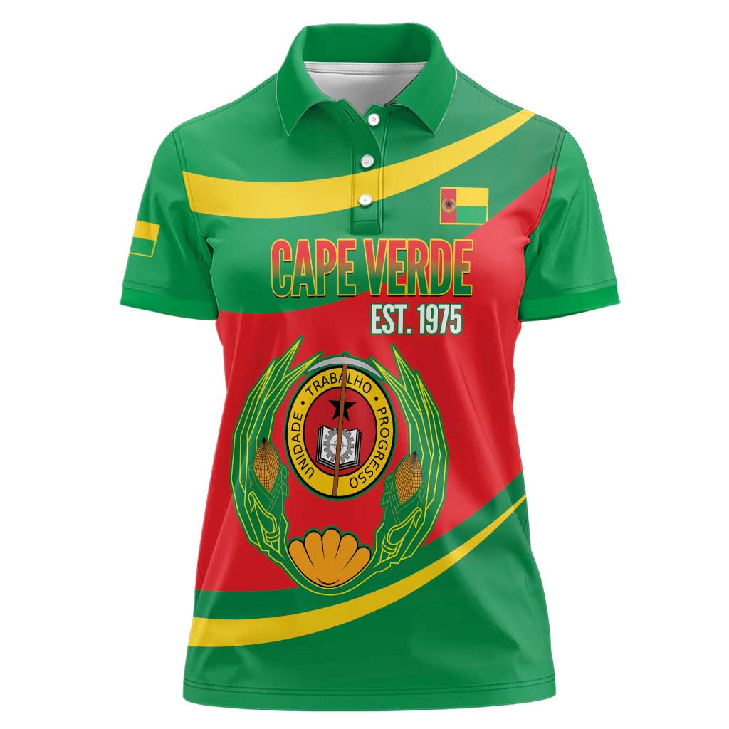 Cape Verde 1975-1992 Women Polo Shirt Unidade Trabalho Progresso