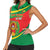 Cape Verde 1975-1992 Women Sleeveless Polo Shirt Unidade Trabalho Progresso