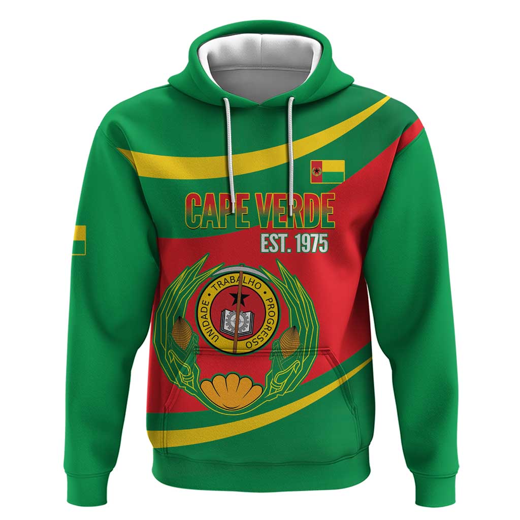 Cape Verde 1975-1992 Zip Hoodie Unidade Trabalho Progresso