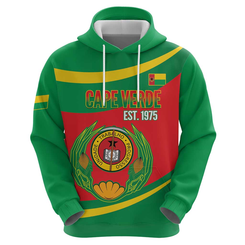 Cape Verde 1975-1992 Zip Hoodie Unidade Trabalho Progresso