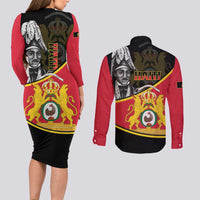 First Empire Of Haiti 1804-1806 Couples Matching Long Sleeve Bodycon Dress and Long Sleeve Button Shirt Jean-Jacques Dessalines Liberte ou la Mort!