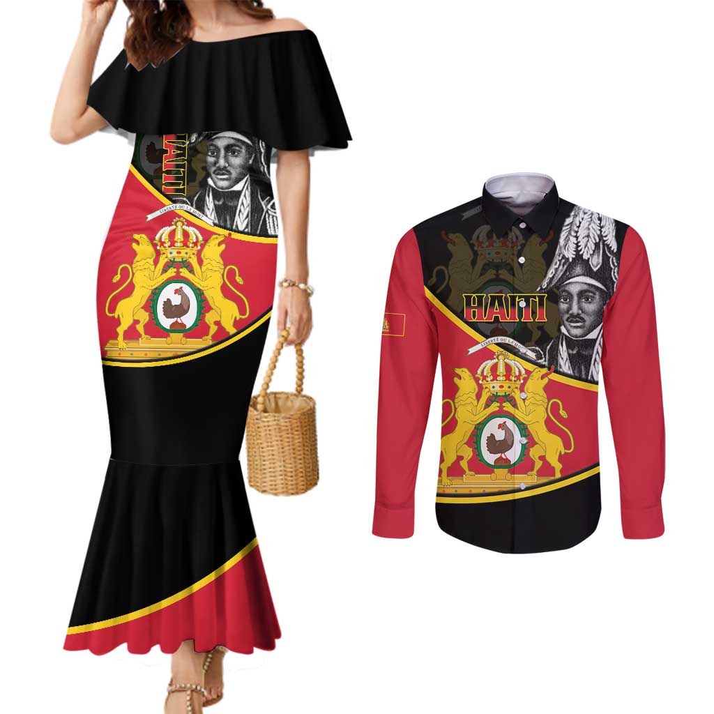 First Empire Of Haiti 1804-1806 Couples Matching Mermaid Dress and Long Sleeve Button Shirt Jean-Jacques Dessalines Liberte ou la Mort!