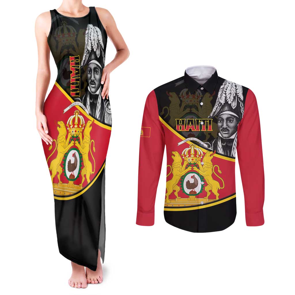 First Empire Of Haiti 1804-1806 Couples Matching Tank Maxi Dress and Long Sleeve Button Shirt Jean-Jacques Dessalines Liberte ou la Mort!