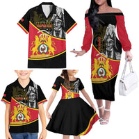 First Empire Of Haiti 1804-1806 Family Matching Off The Shoulder Long Sleeve Dress and Hawaiian Shirt Jean-Jacques Dessalines Liberte ou la Mort!