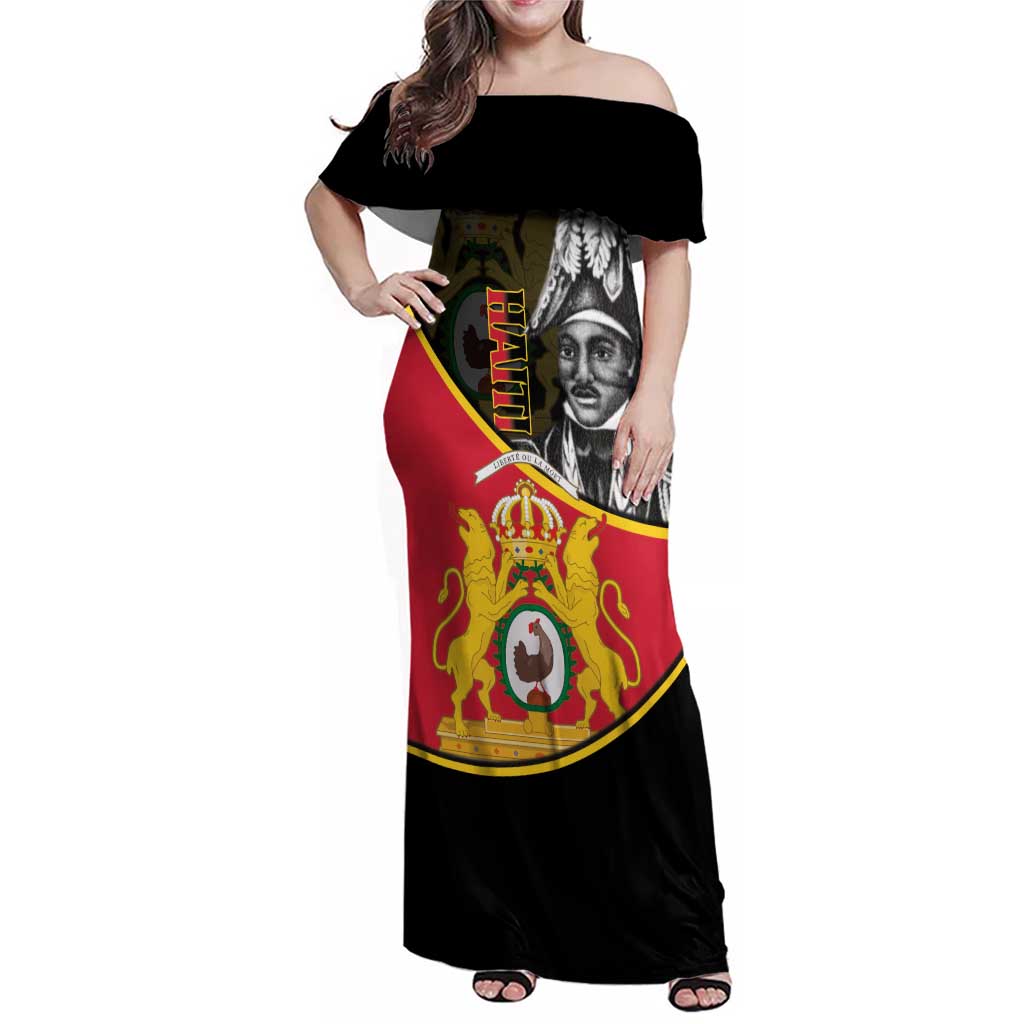 First Empire Of Haiti 1804-1806 Family Matching Off Shoulder Maxi Dress and Hawaiian Shirt Jean-Jacques Dessalines Liberte ou la Mort!