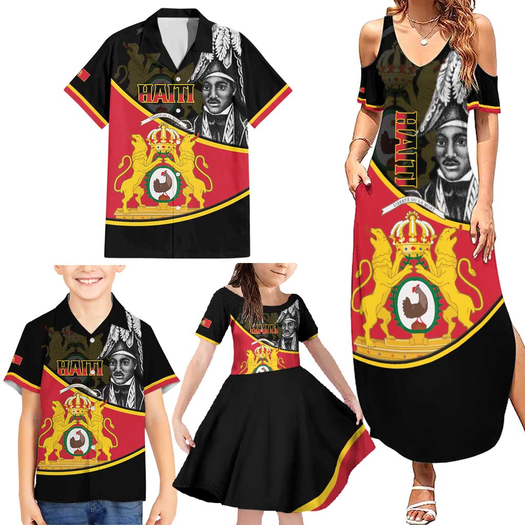 First Empire Of Haiti 1804-1806 Family Matching Summer Maxi Dress and Hawaiian Shirt Jean-Jacques Dessalines Liberte ou la Mort!