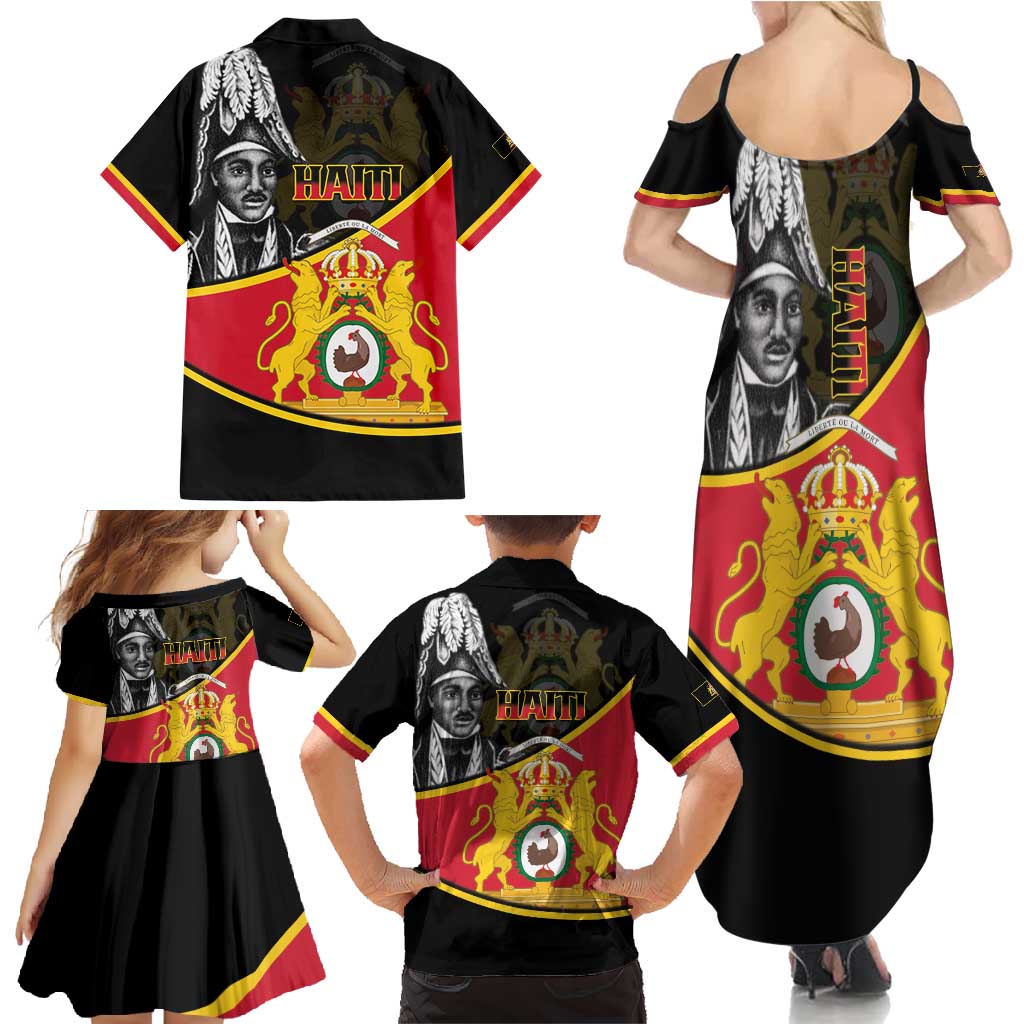 First Empire Of Haiti 1804-1806 Family Matching Summer Maxi Dress and Hawaiian Shirt Jean-Jacques Dessalines Liberte ou la Mort!