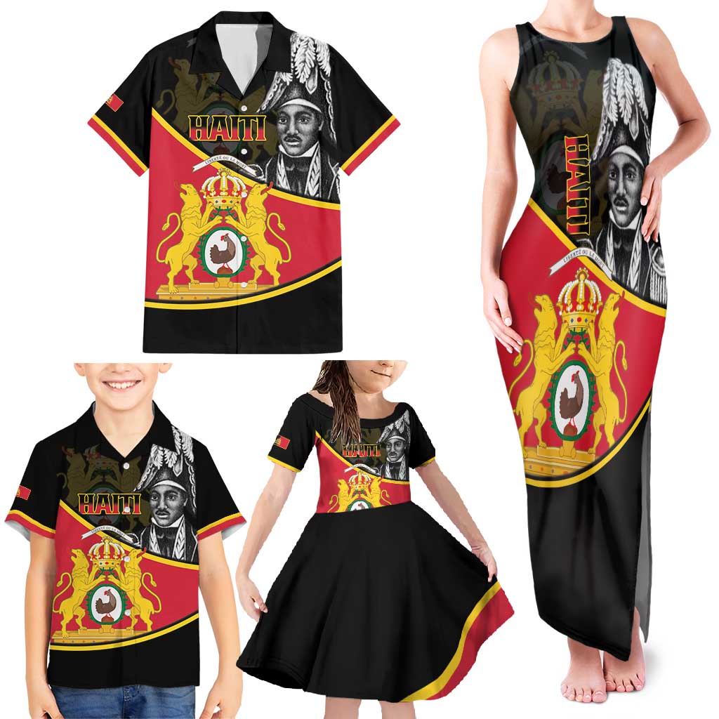 First Empire Of Haiti 1804-1806 Family Matching Tank Maxi Dress and Hawaiian Shirt Jean-Jacques Dessalines Liberte ou la Mort!