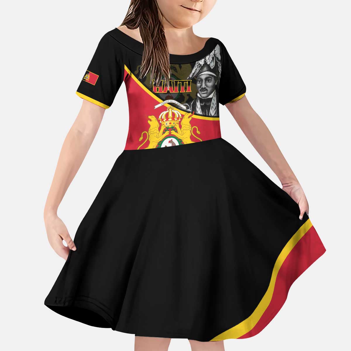 First Empire Of Haiti 1804-1806 Kid Short Sleeve Dress Jean-Jacques Dessalines Liberte ou la Mort!