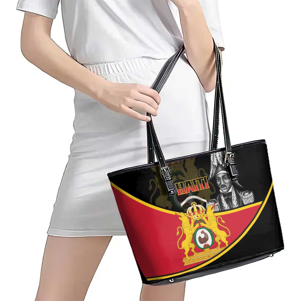 First Empire Of Haiti 1804-1806 Leather Tote Bag Jean-Jacques Dessalines Liberte ou la Mort!