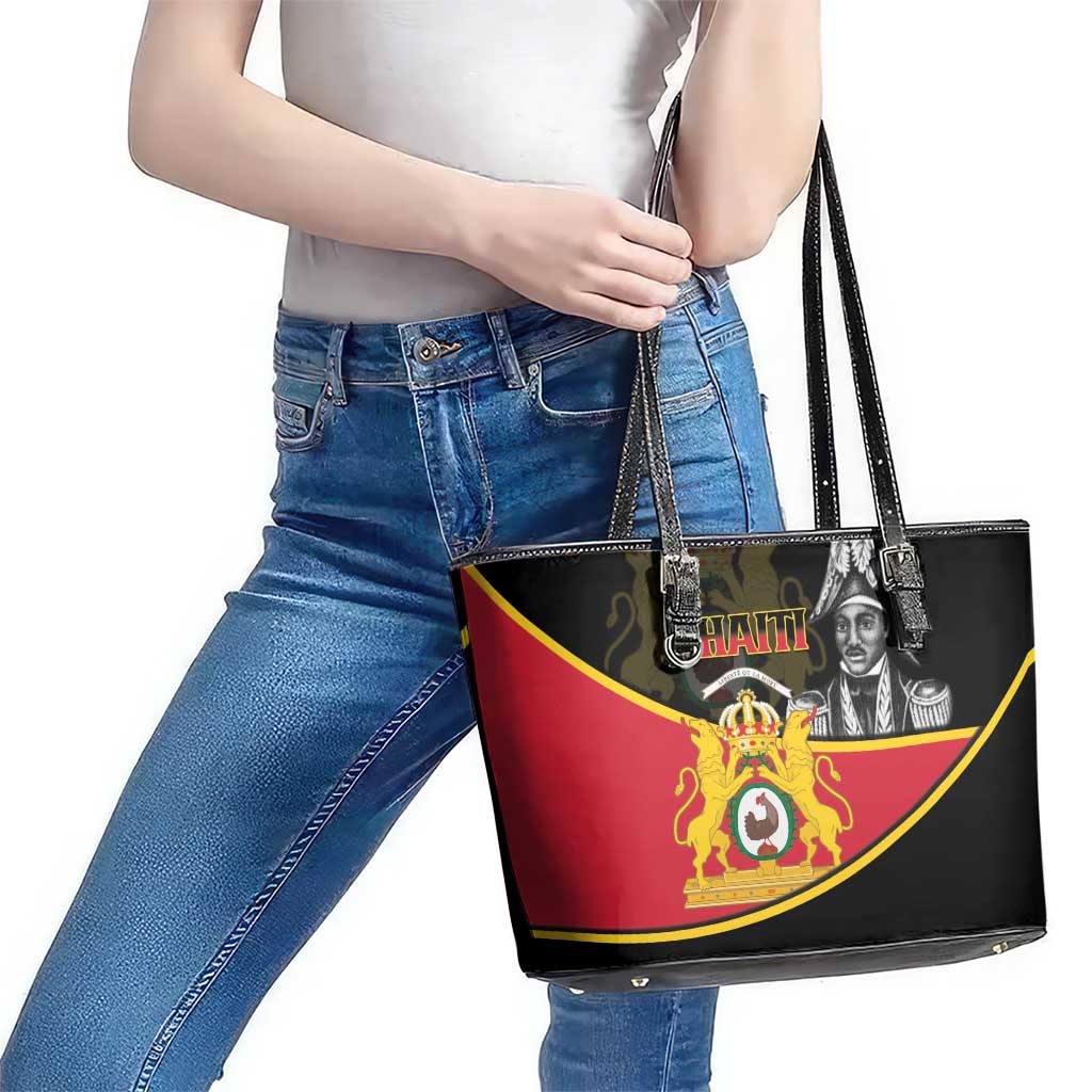 First Empire Of Haiti 1804-1806 Leather Tote Bag Jean-Jacques Dessalines Liberte ou la Mort!