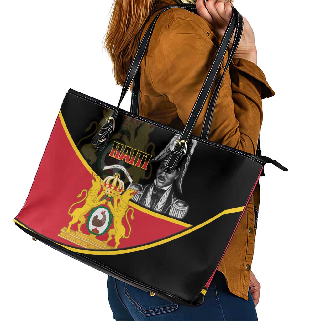 First Empire Of Haiti 1804-1806 Leather Tote Bag Jean-Jacques Dessalines Liberte ou la Mort!