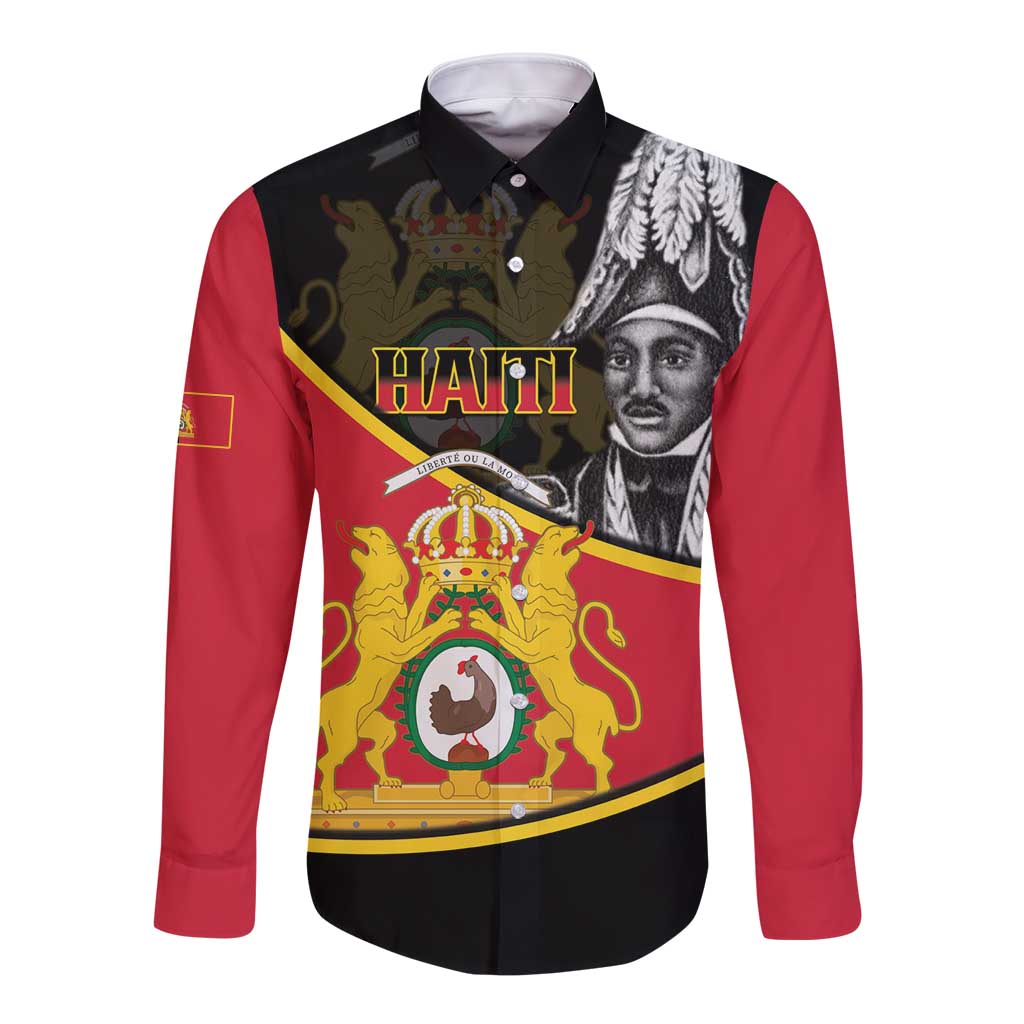 First Empire Of Haiti 1804-1806 Long Sleeve Button Shirt Jean-Jacques Dessalines Liberte ou la Mort!