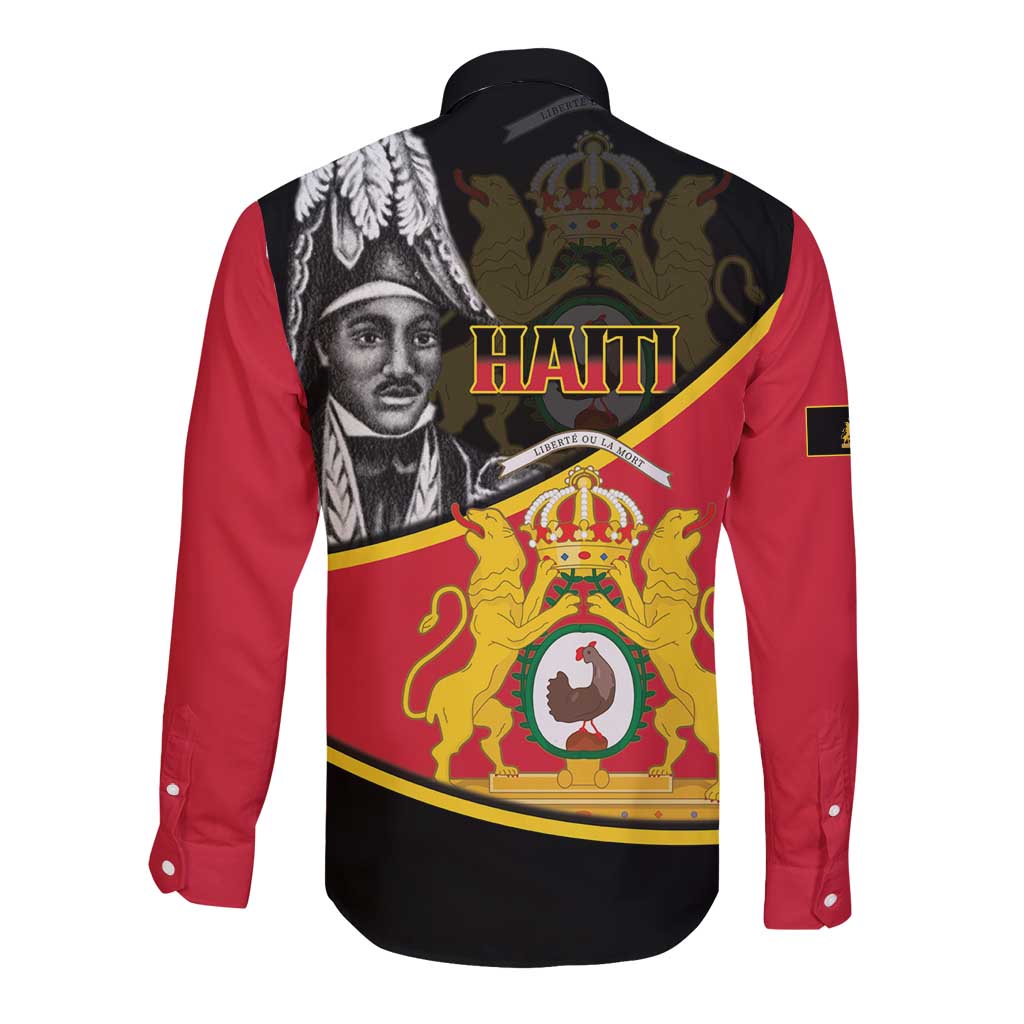 First Empire Of Haiti 1804-1806 Long Sleeve Button Shirt Jean-Jacques Dessalines Liberte ou la Mort!