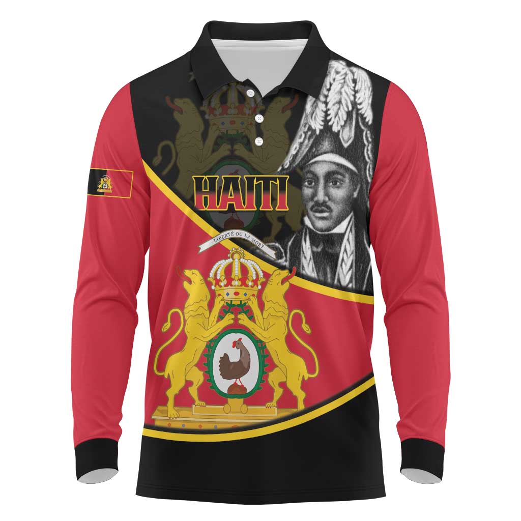 First Empire Of Haiti 1804-1806 Long Sleeve Polo Shirt Jean-Jacques Dessalines Liberte ou la Mort!