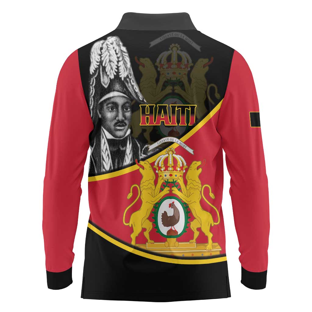 First Empire Of Haiti 1804-1806 Long Sleeve Polo Shirt Jean-Jacques Dessalines Liberte ou la Mort!
