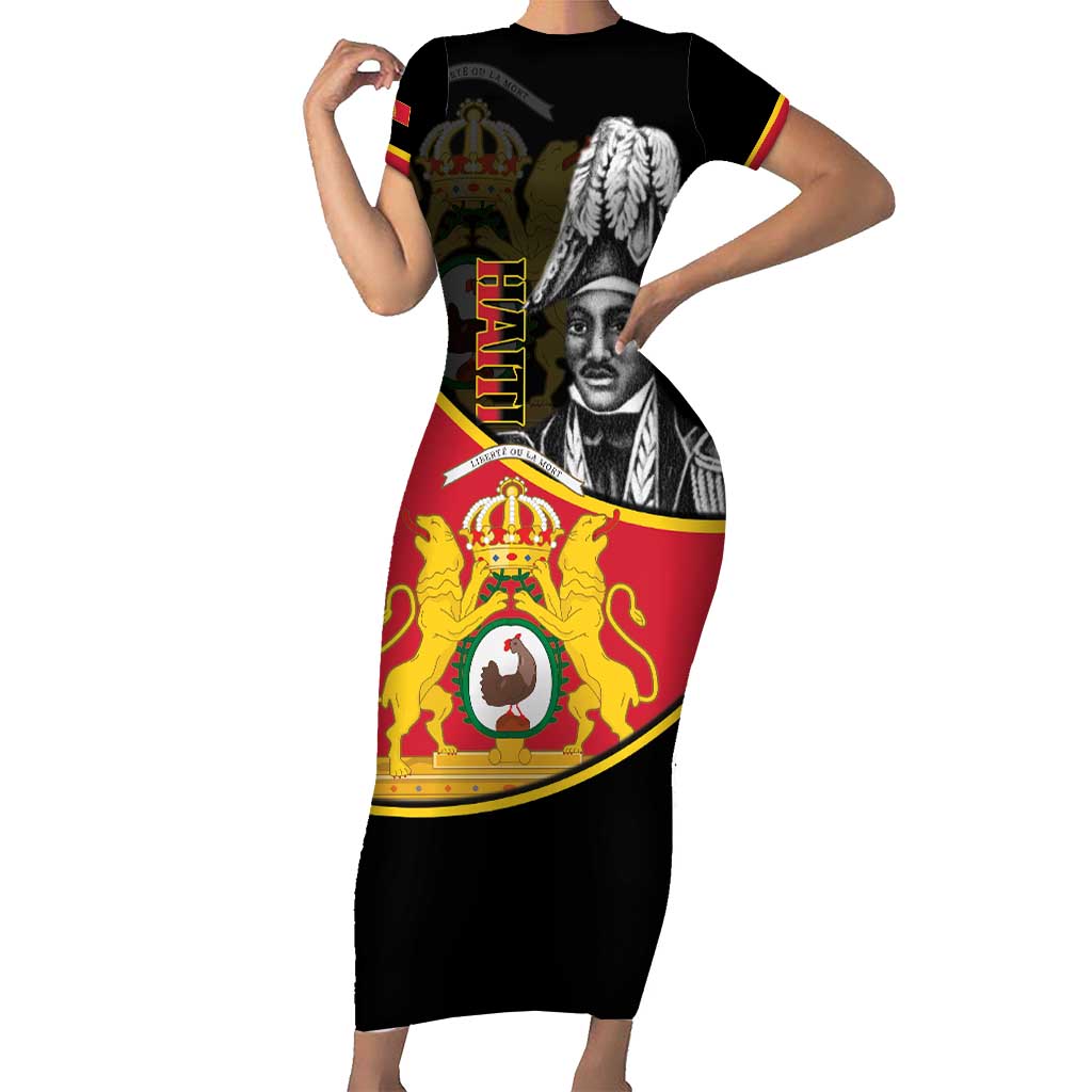 First Empire Of Haiti 1804-1806 Short Sleeve Bodycon Dress Jean-Jacques Dessalines Liberte ou la Mort!