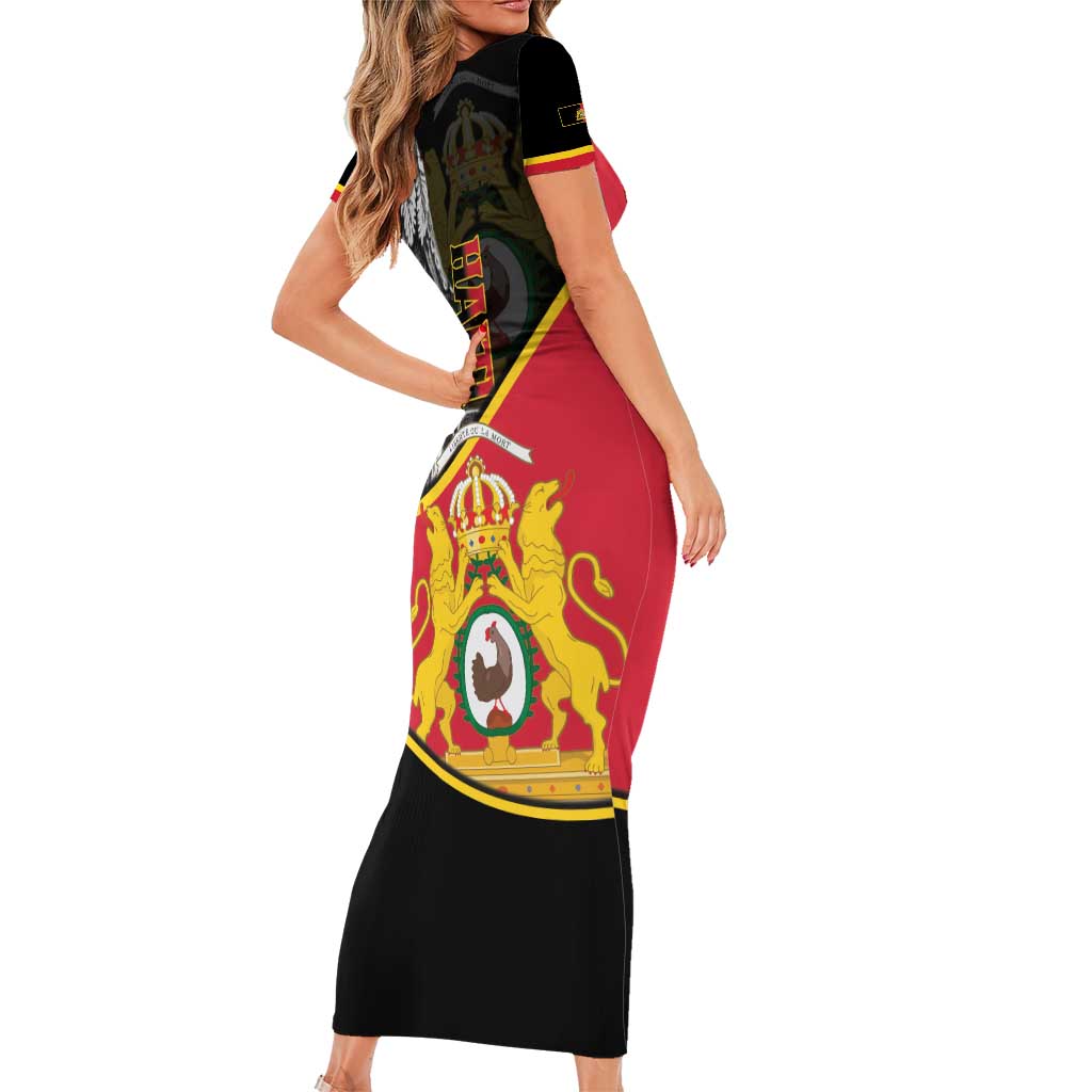 First Empire Of Haiti 1804-1806 Short Sleeve Bodycon Dress Jean-Jacques Dessalines Liberte ou la Mort!