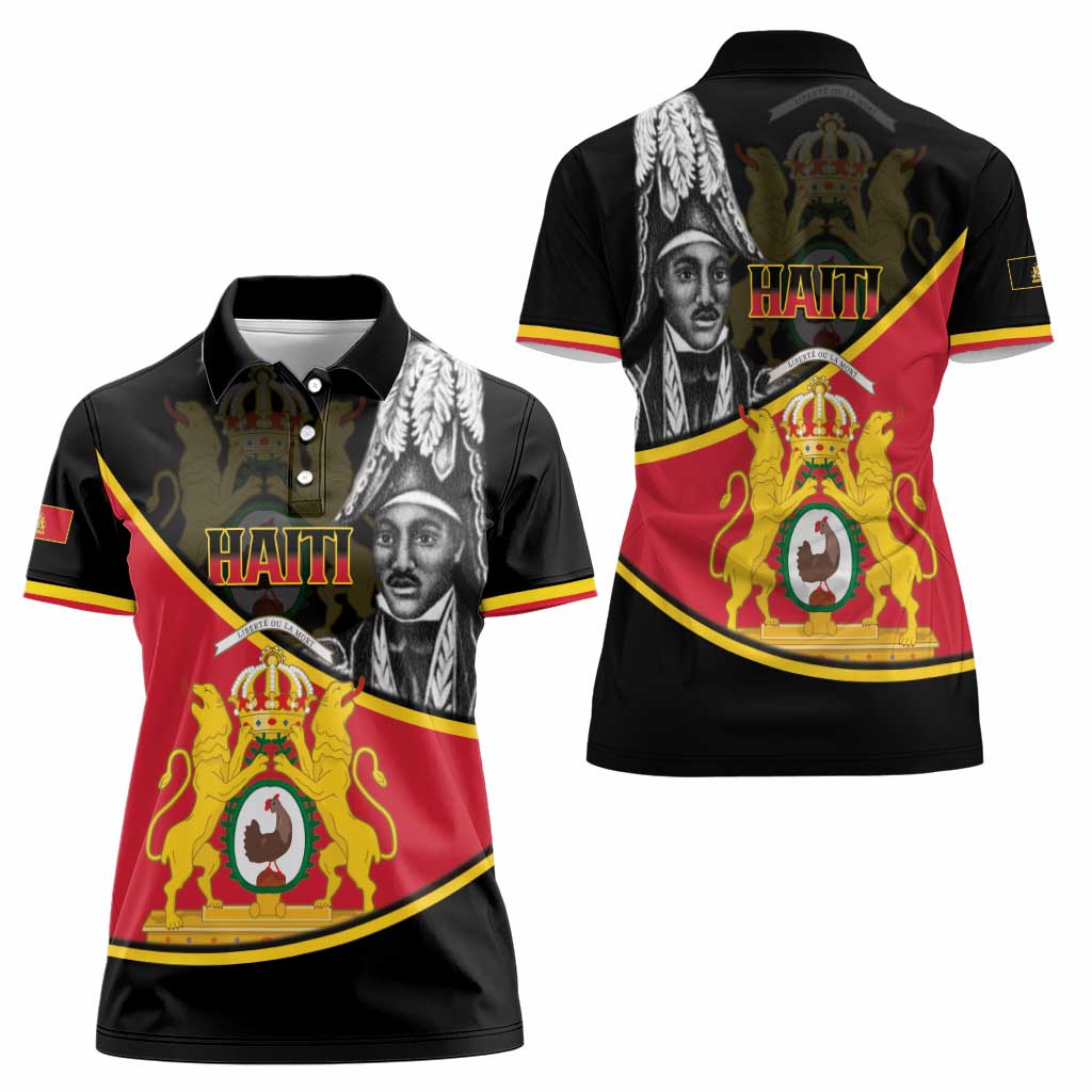 First Empire Of Haiti 1804-1806 Women Polo Shirt Jean-Jacques Dessalines Liberte ou la Mort!