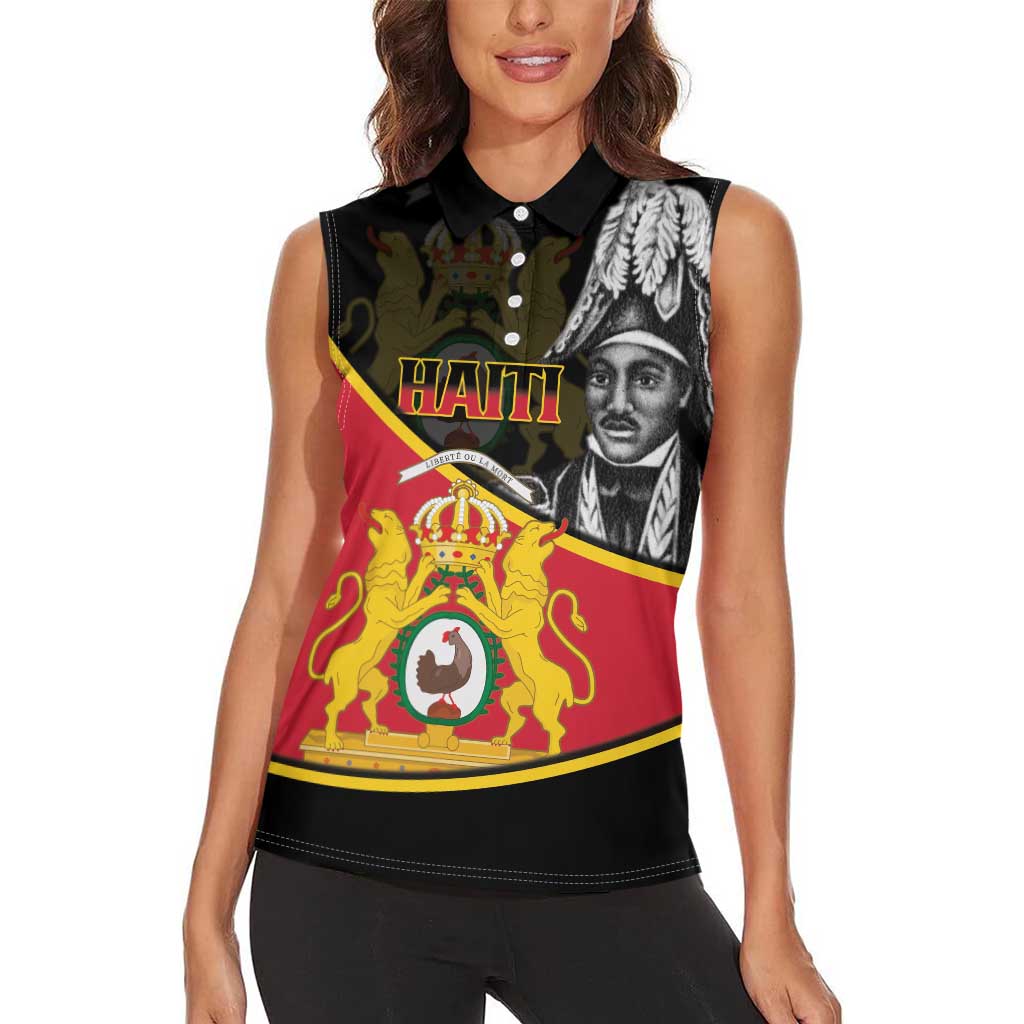First Empire Of Haiti 1804-1806 Women Sleeveless Polo Shirt Jean-Jacques Dessalines Liberte ou la Mort!