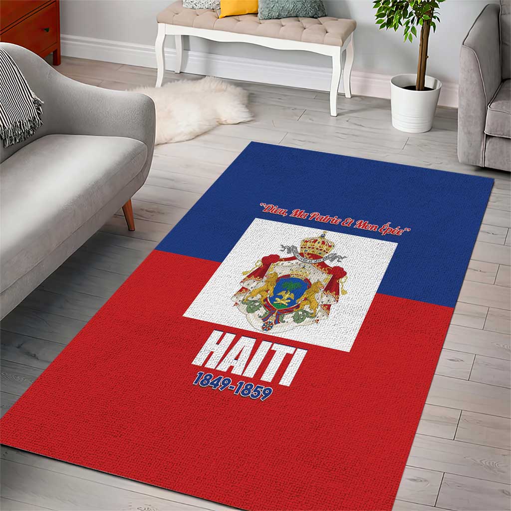 Second Empire of Haiti 1849-1859 Area Rug Anpi an Ayiti Flag Style