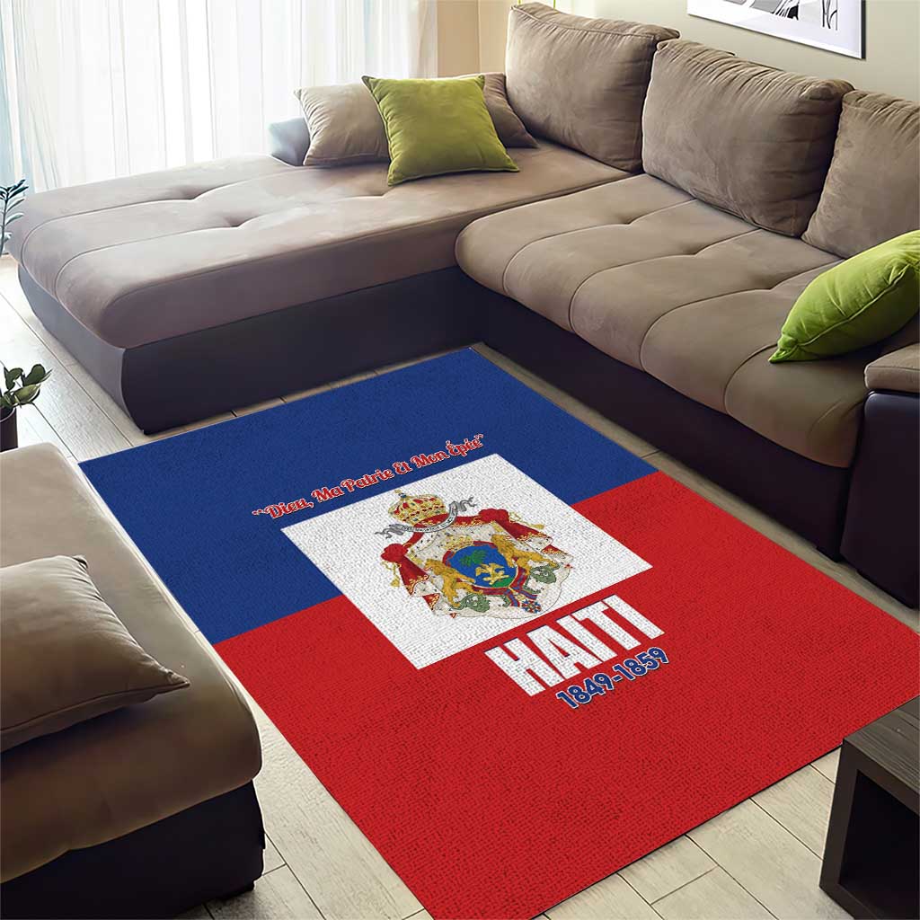 Second Empire of Haiti 1849-1859 Area Rug Anpi an Ayiti Flag Style