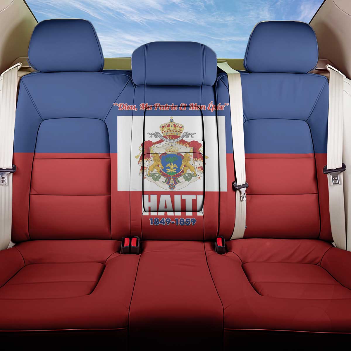 Second Empire of Haiti 1849-1859 Back Car Seat Cover Anpi an Ayiti Flag Style