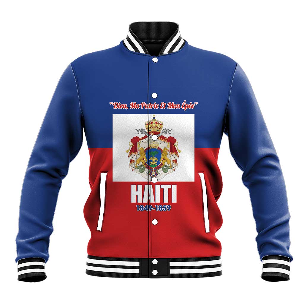 Personalised Second Empire of Haiti 1849-1859 Baseball Jacket Anpi an Ayiti Flag Style