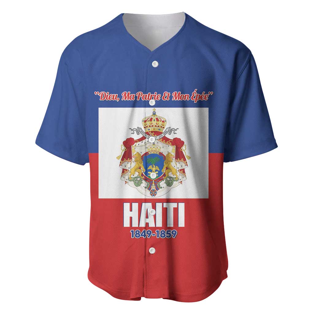 Personalised Second Empire of Haiti 1849-1859 Baseball Jersey Anpi an Ayiti Flag Style
