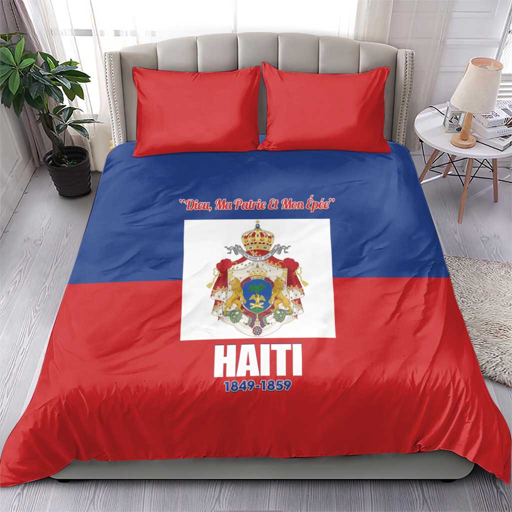 Second Empire of Haiti 1849-1859 Bedding Set Anpi an Ayiti Flag Style