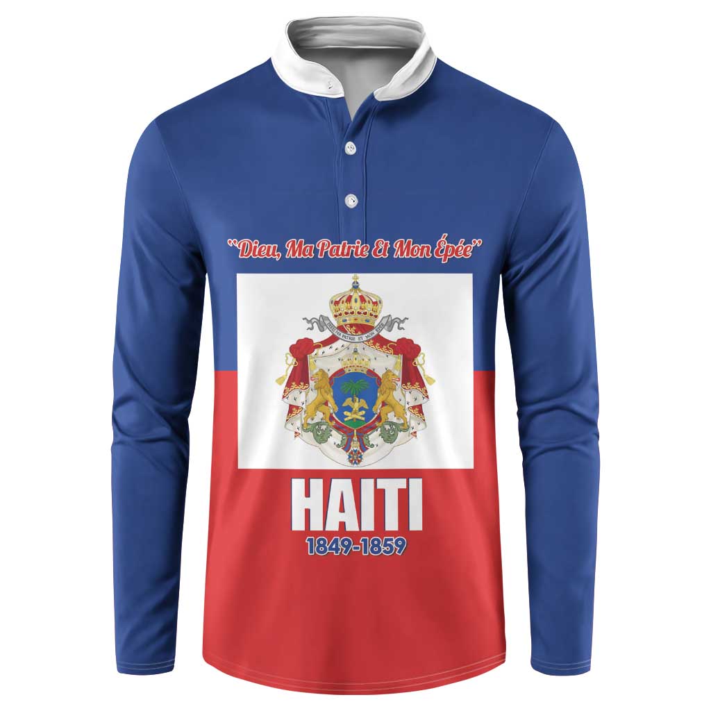 Personalised Second Empire of Haiti 1849-1859 Button Sweatshirt Anpi an Ayiti Flag Style