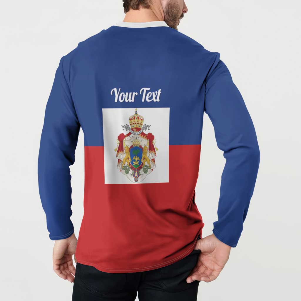 Personalised Second Empire of Haiti 1849-1859 Button Sweatshirt Anpi an Ayiti Flag Style