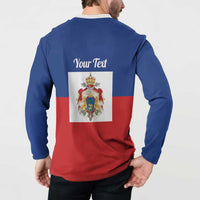 Personalised Second Empire of Haiti 1849-1859 Button Sweatshirt Anpi an Ayiti Flag Style